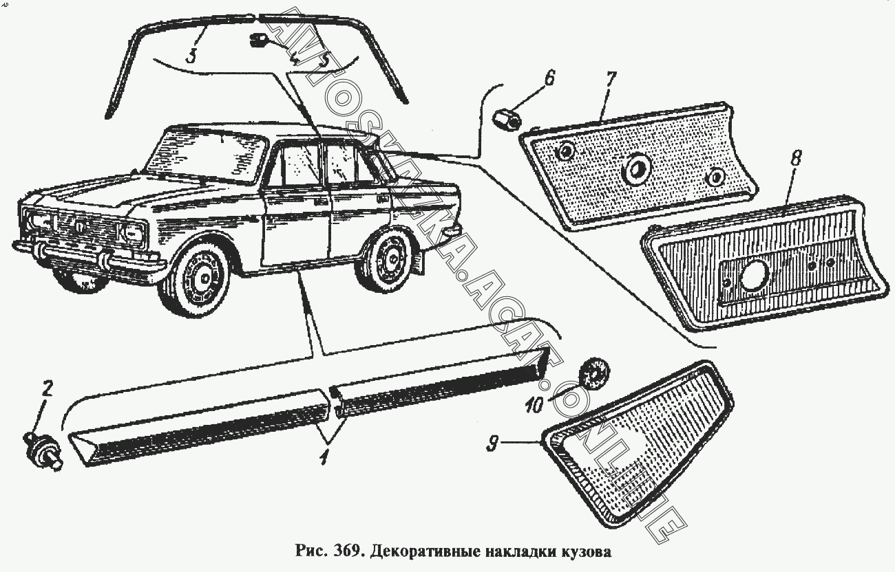 Декоративные накладки кузова АЗЛК 2734 купить в Калуге, цена -  интернет-магазин Автосказка