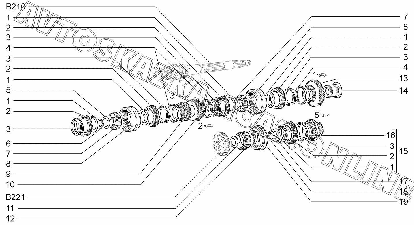 Схема мкпп ваз 2110