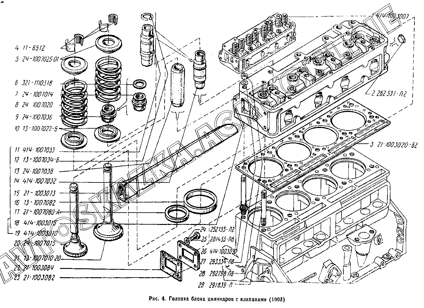 Головка блока 4216 схема