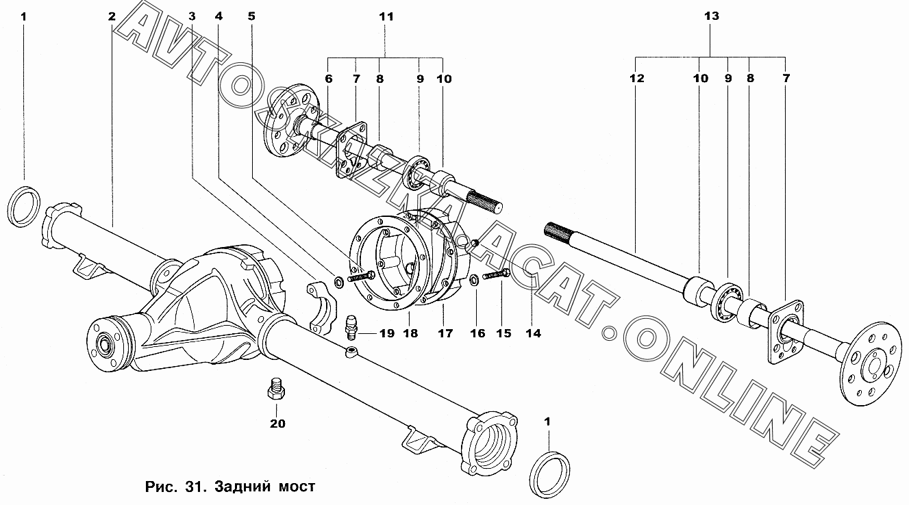 Задний мост иж 2717