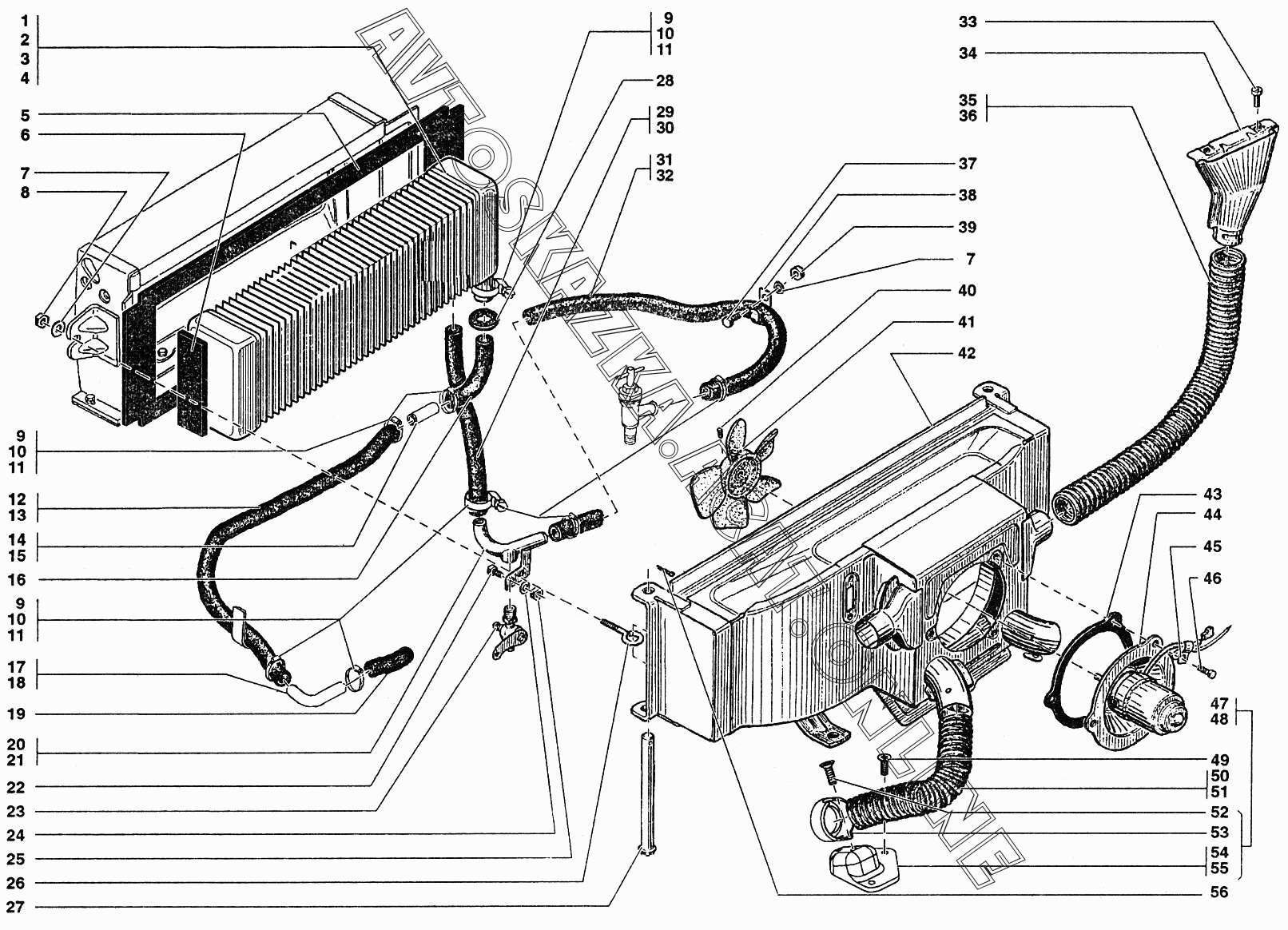 Схема отопления уаз 452